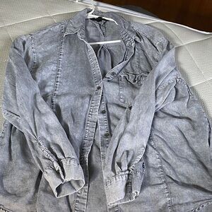 Gray “denim” top